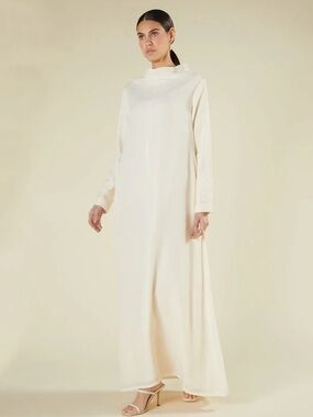 aab CREAMY COWL NECK ABAYA Size M